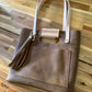 Utility Tote in Tobacco and Vachetta Leather
