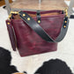 Hobo Bucket in Plum Noir Horween Horse Leather