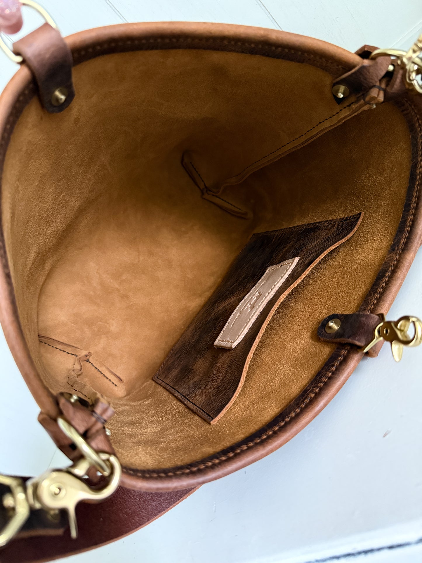 Hobo Bucket in Old Soul Full Grain Leather