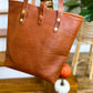 Tall Tote in Horween Montana Cognac