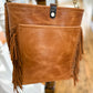 Western Bennett Bucket in Horween Natural Derby w/fringe