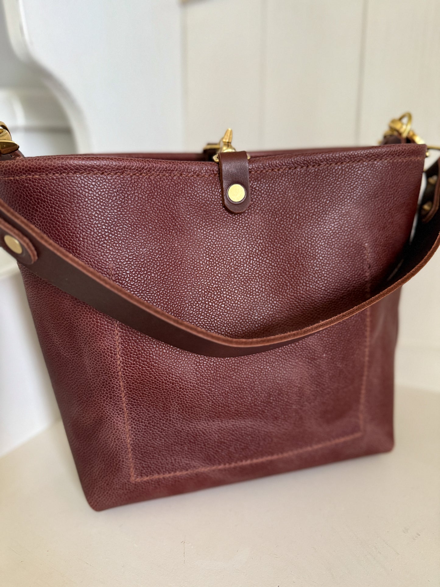 Bennett “shorty” Bucket in Horween Montana Chocolate