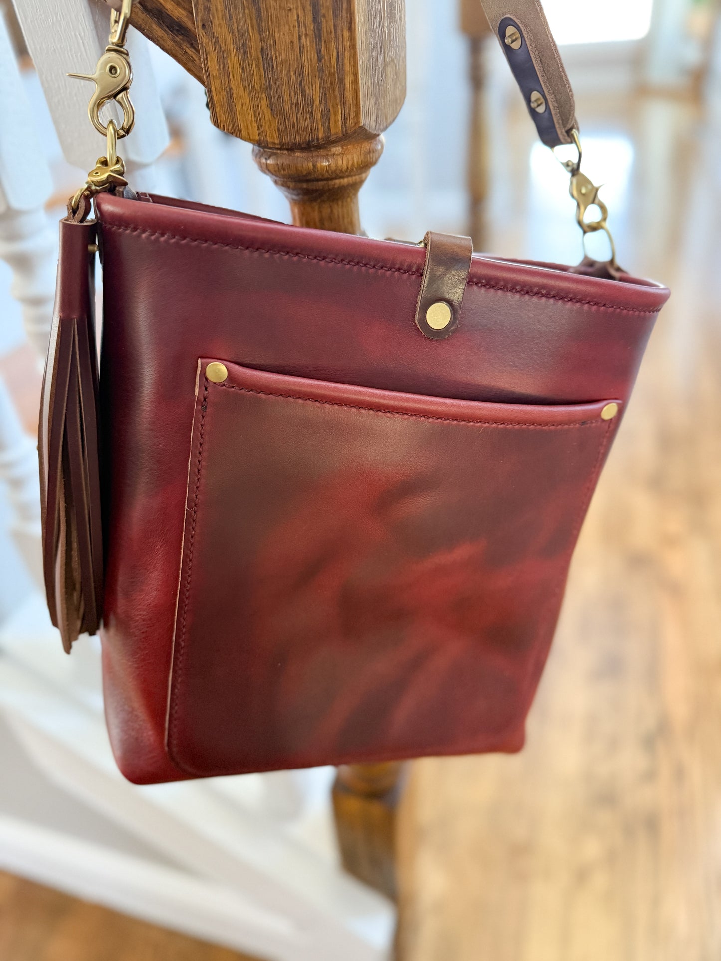 Bennett Bucket in Burgundy Chromexcel Horween