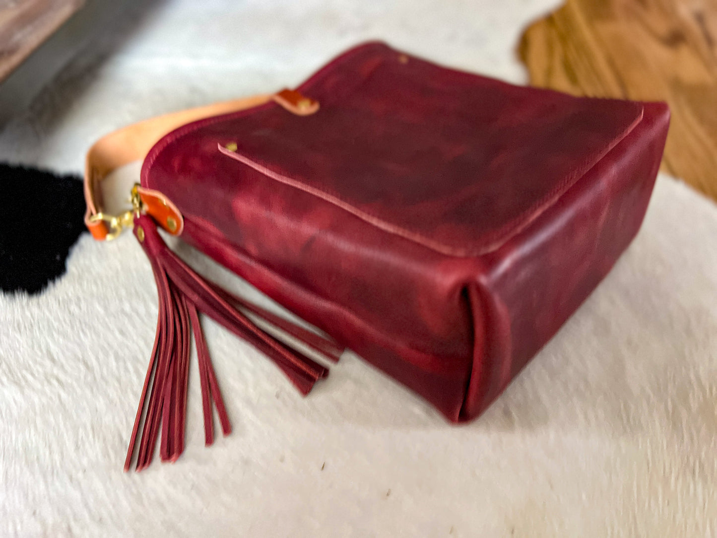 Bennett Bucket in Russet Horween Derby Leather