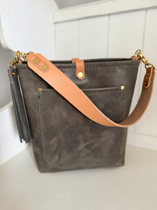 Bennett Bucket in Seagrass Derby Horween