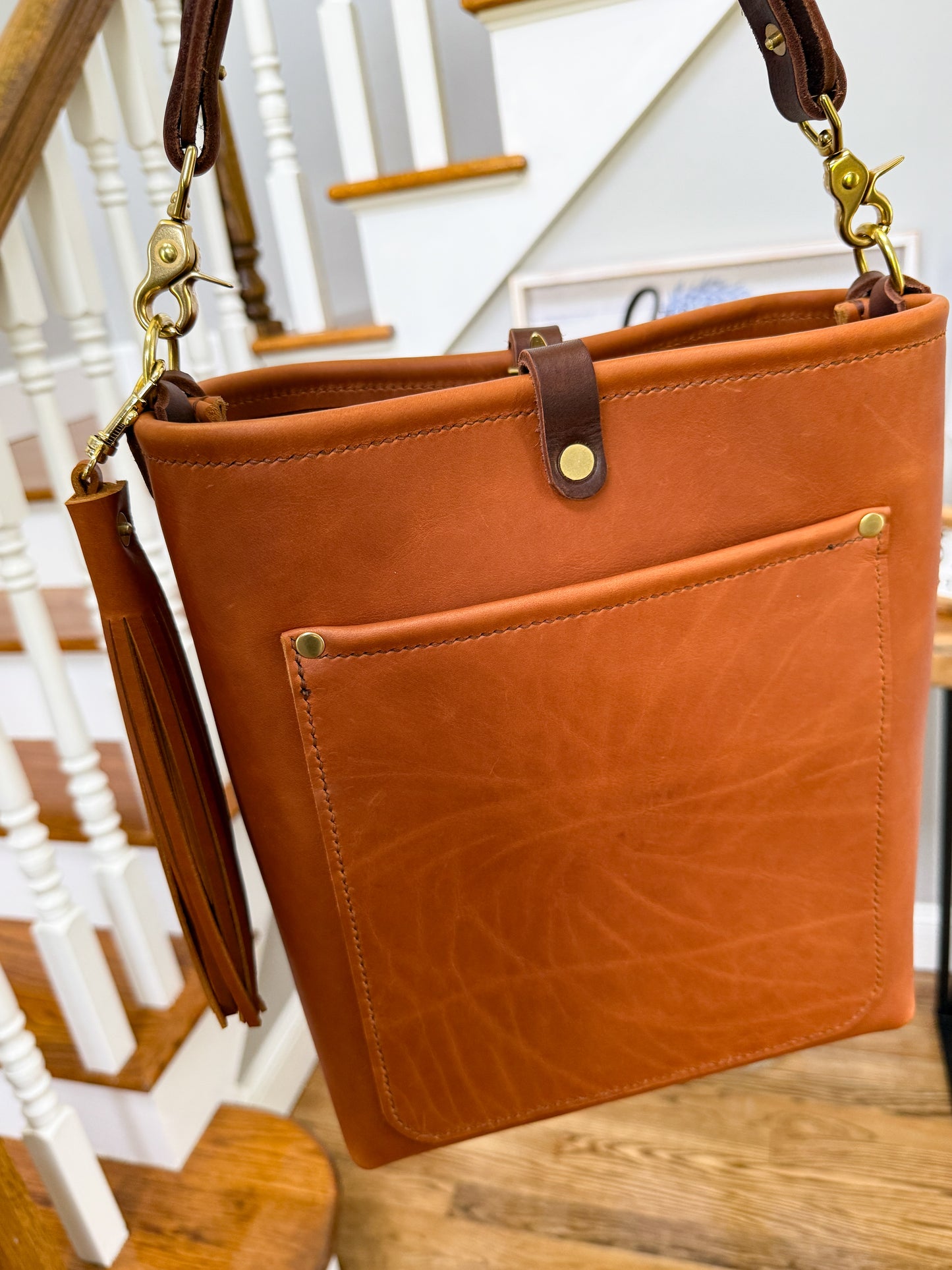 Bennett Bucket in Tawny Full Grain Leather