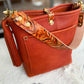 Bennett Bucket in Brick Bison Full Grain Leather w/Candy Strap