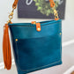 Bennett “shorty” Bucket in Turquoise Vachetta