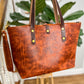 East-West Tote in Full Grain Hot Coals Leather