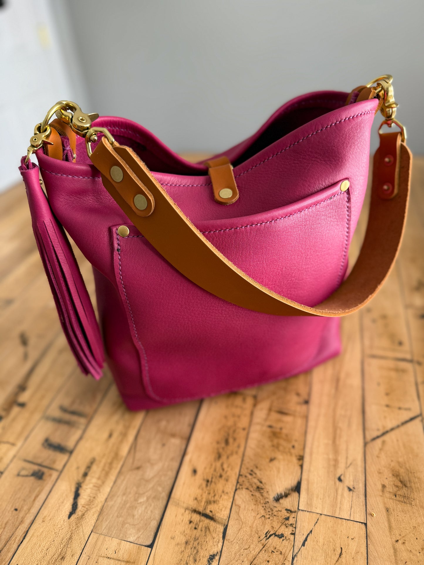 Bennett Bucket in Horween Dearborn Lilla