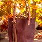 Classic Tote in Cherry Mahogany Full Grain Bison
