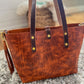 East-West Tote in Full Grain Hot Coals Leather