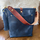Bennett Bucket in Horween Cobalt Full Grain Leather