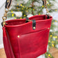 Bennett Bucket in Red Persian Horween Cypress Leather