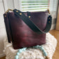 Hobo Bucket in Plum Noir Horween Horse Leather