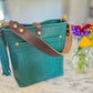 Bennett Bucket in Peacock Full Grain Bison Leather