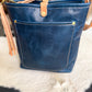 Bennett Bucket in Horween Cobalt Derby Veg Tan Leather