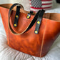 Large Shopper Tote in Horween English Tan Derby Leather