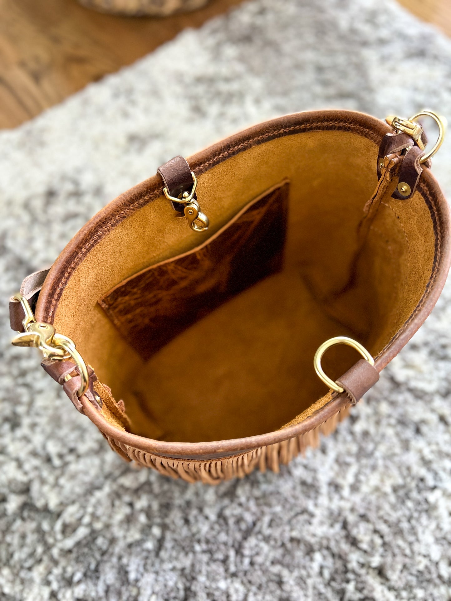 Bennett “shorty” Bucket in Old Tobacco Full Grain Leather