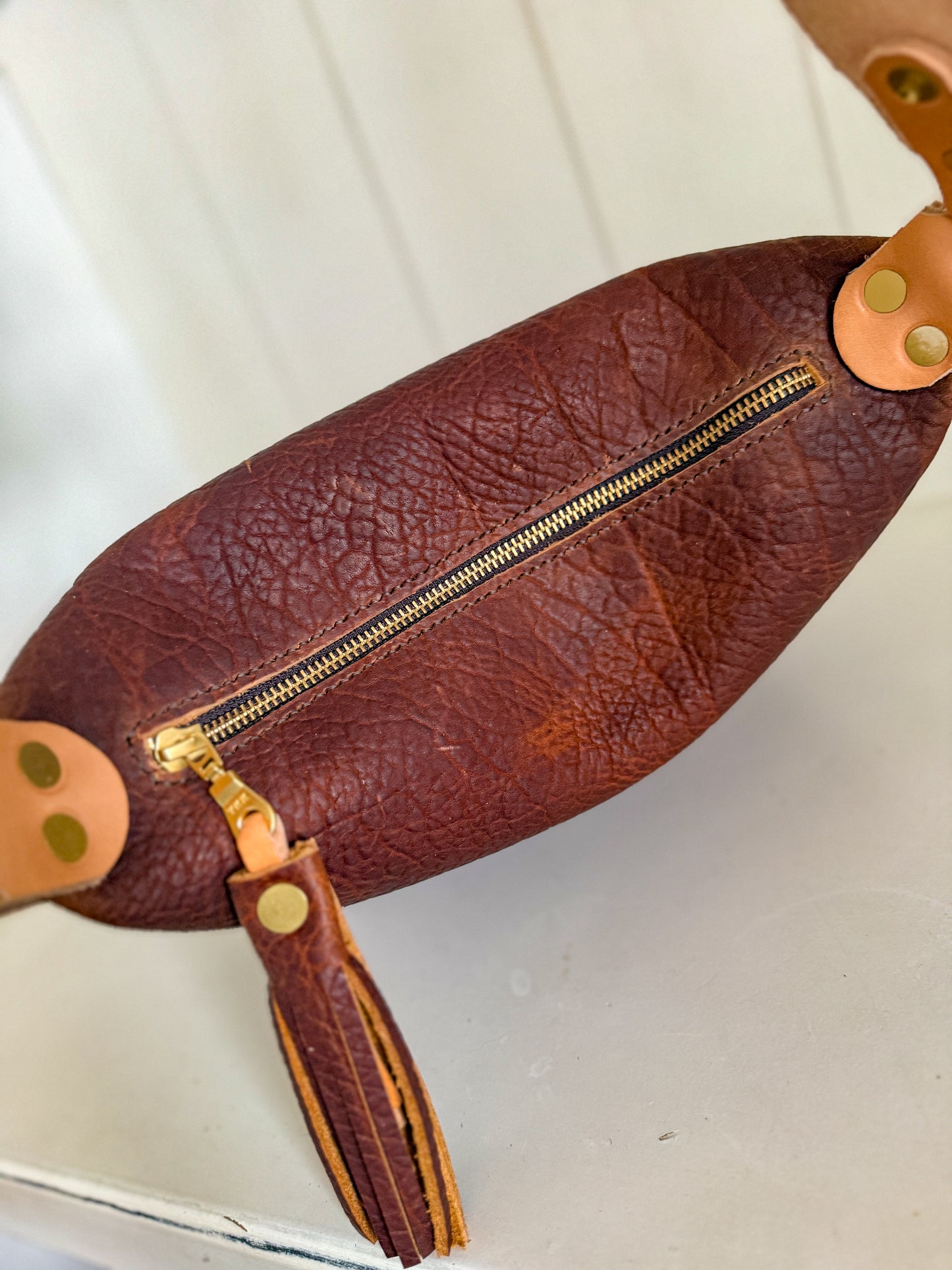 NEW Heidi Hobo Sling in Maple Cherry Shrunken Bison