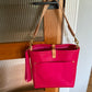 Bennett “shorty” Bucket in Fuscia Vachetta (non-milled)
