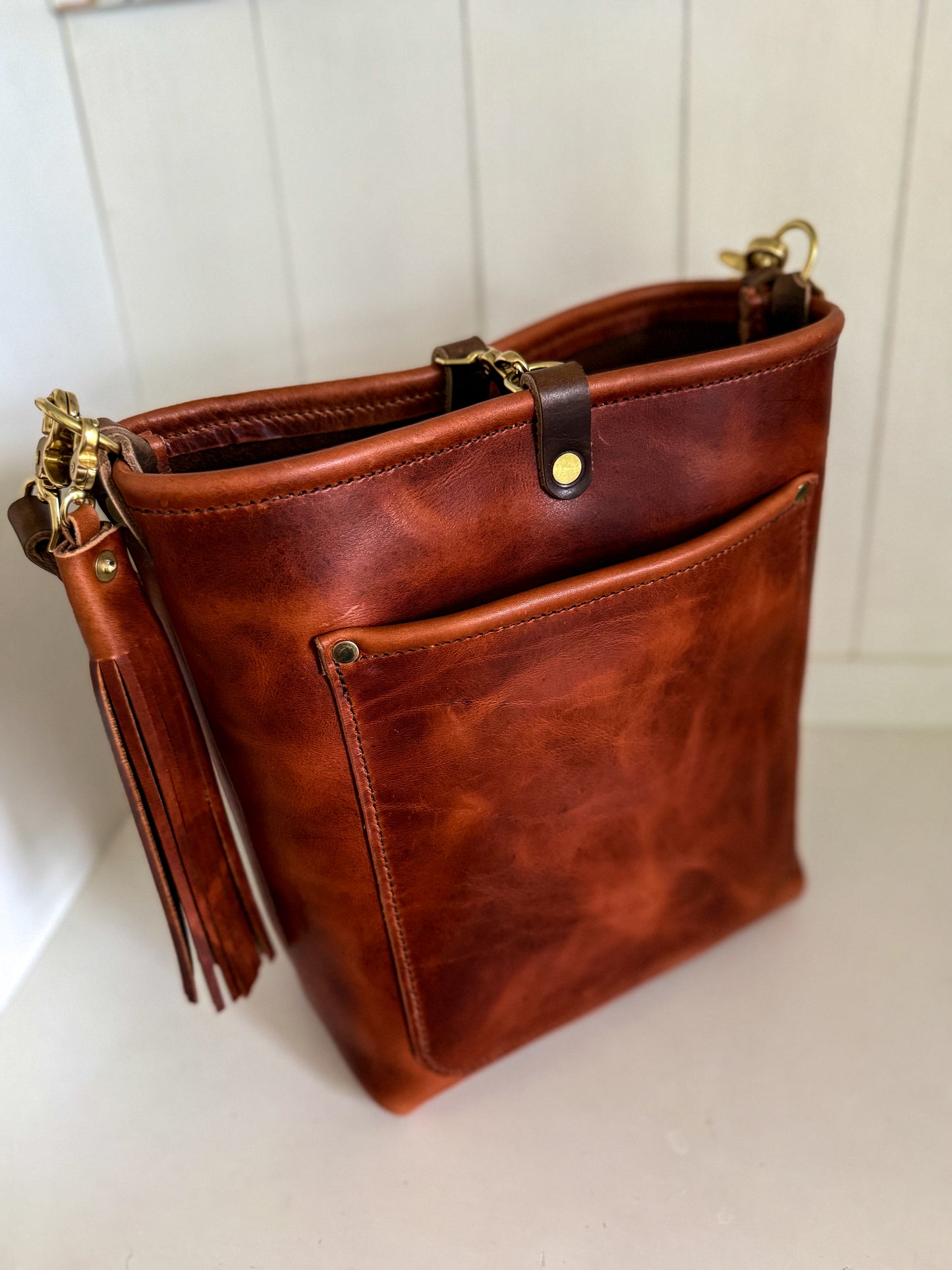 Bennett Bucket in Horween English Tan Derby