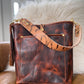 Bennett Bucket in Coffee Full Grain Bison Leather w/Dyed Strap