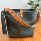 Hobo Bucket in Evergreen Vachetta