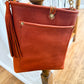 Bennett Bucket in Brick Bison Full Grain Leather w/Candy Strap