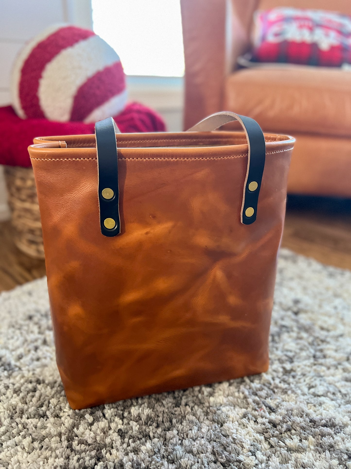 Tall Tote in Butterscotch Horween