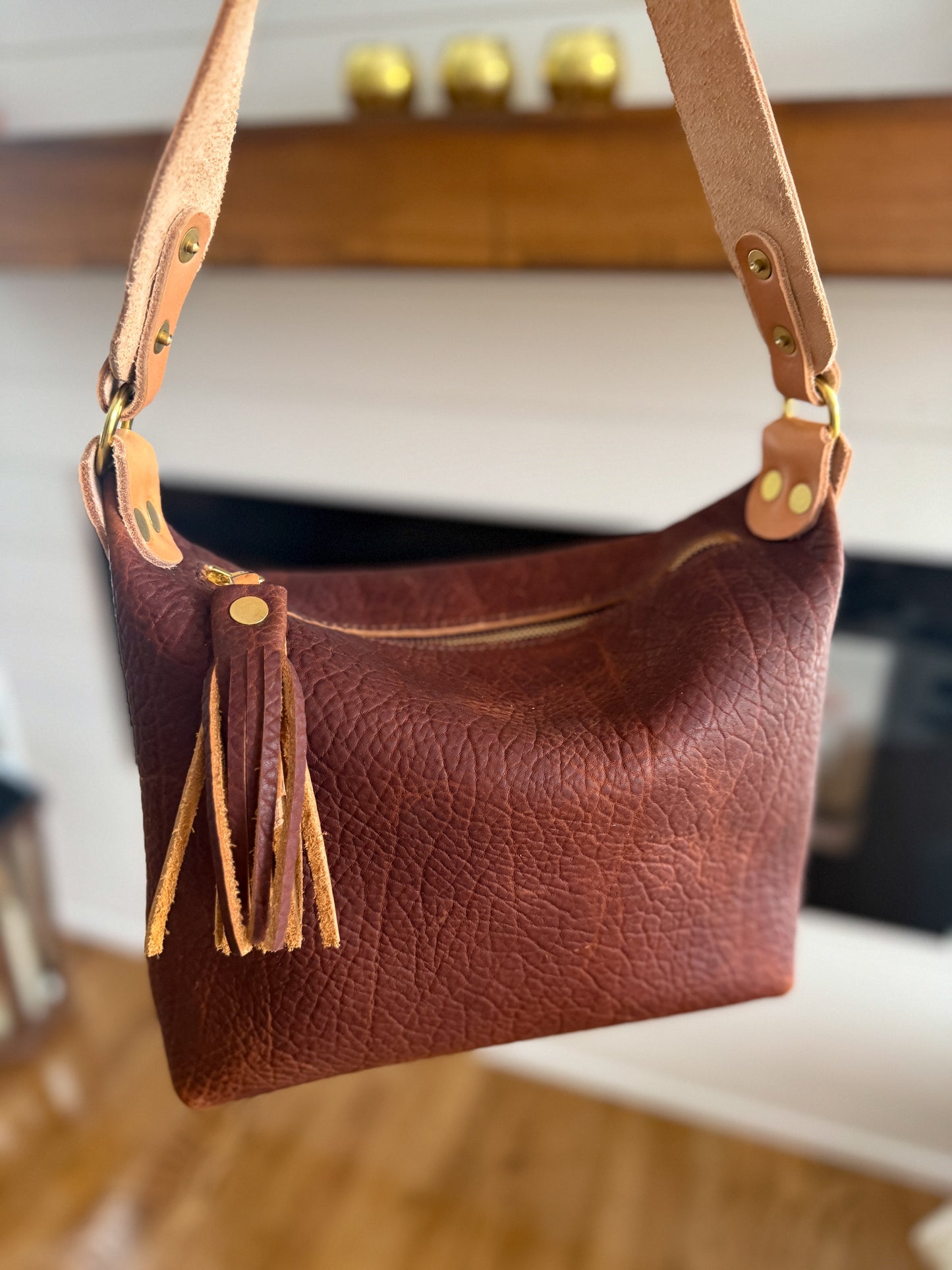 NEW Heidi Hobo Sling in Maple Cherry Shrunken Bison