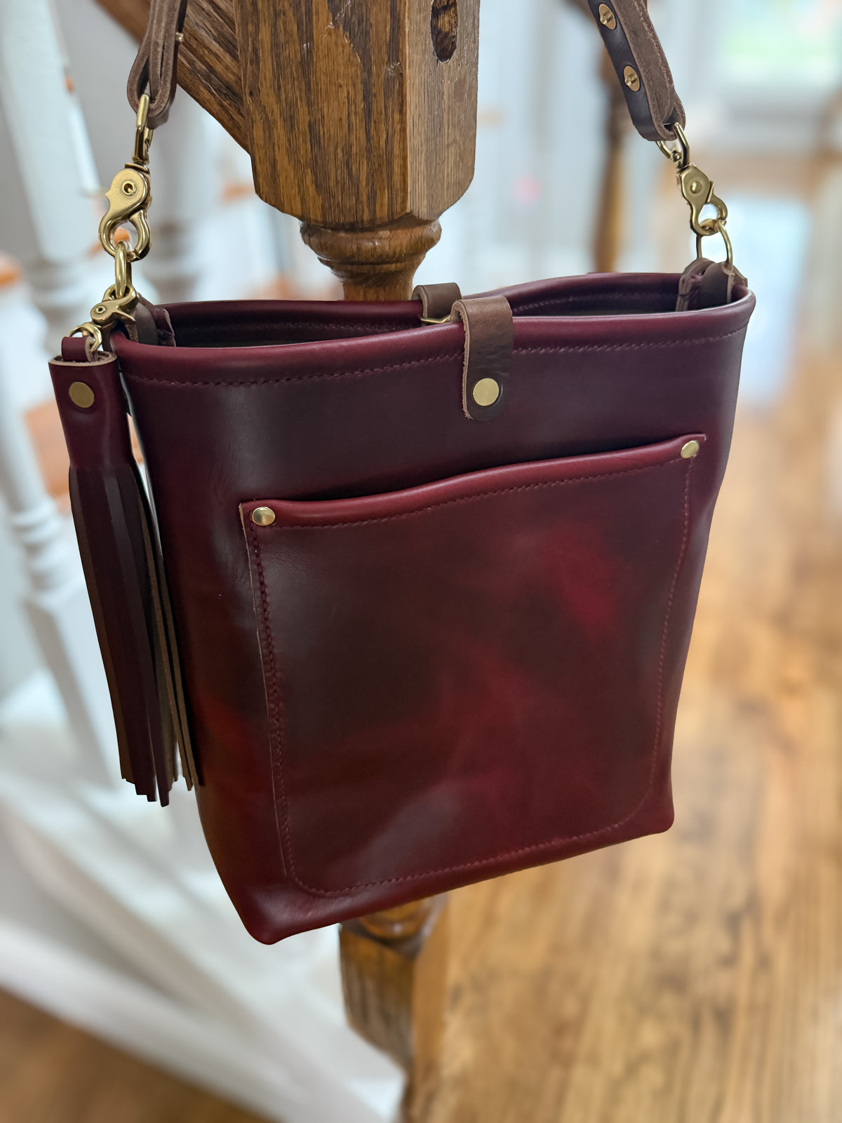 Bennett Bucket in Burgundy Chromexcel Horween