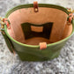 Hobo Bucket in Green Vegetable Tanned Full Grain Leather