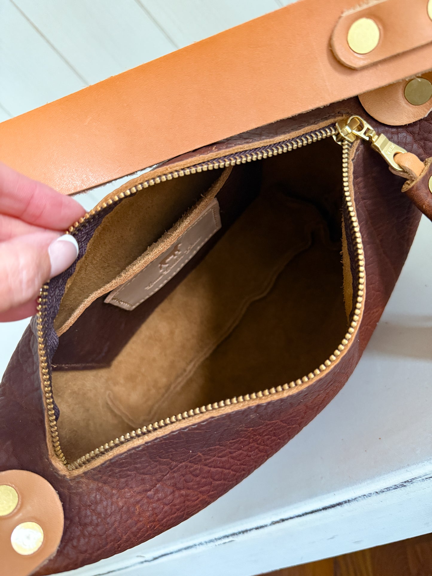 NEW Heidi Hobo Sling in Maple Cherry Shrunken Bison