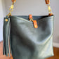 Hobo Bucket in Evergreen Vachetta
