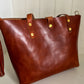 Medium Tote in Cherry Veg Tan