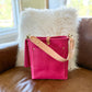 Bennett Bucket in Fuscia Vachetta (non-milled)
