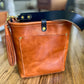 Bennett Bucket in Full Grain Toffee Vegetable Tanned Leather