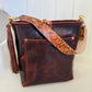 Bennett Bucket in Coffee Full Grain Bison Leather w/Dyed Strap