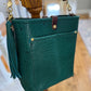 Bennett Bucket in Peacock Full Grain Bison Leather