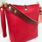 Bennett Bucket in Ruby Vachetta