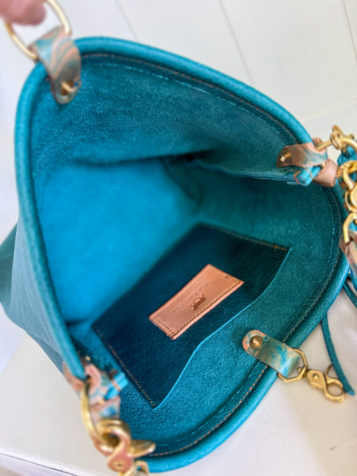 Hobo Bucket in Blue Moon Bison w/Candy Strap