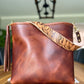 Hobo Bucket in Horween Brown Nut Dublin w/Candy Strap