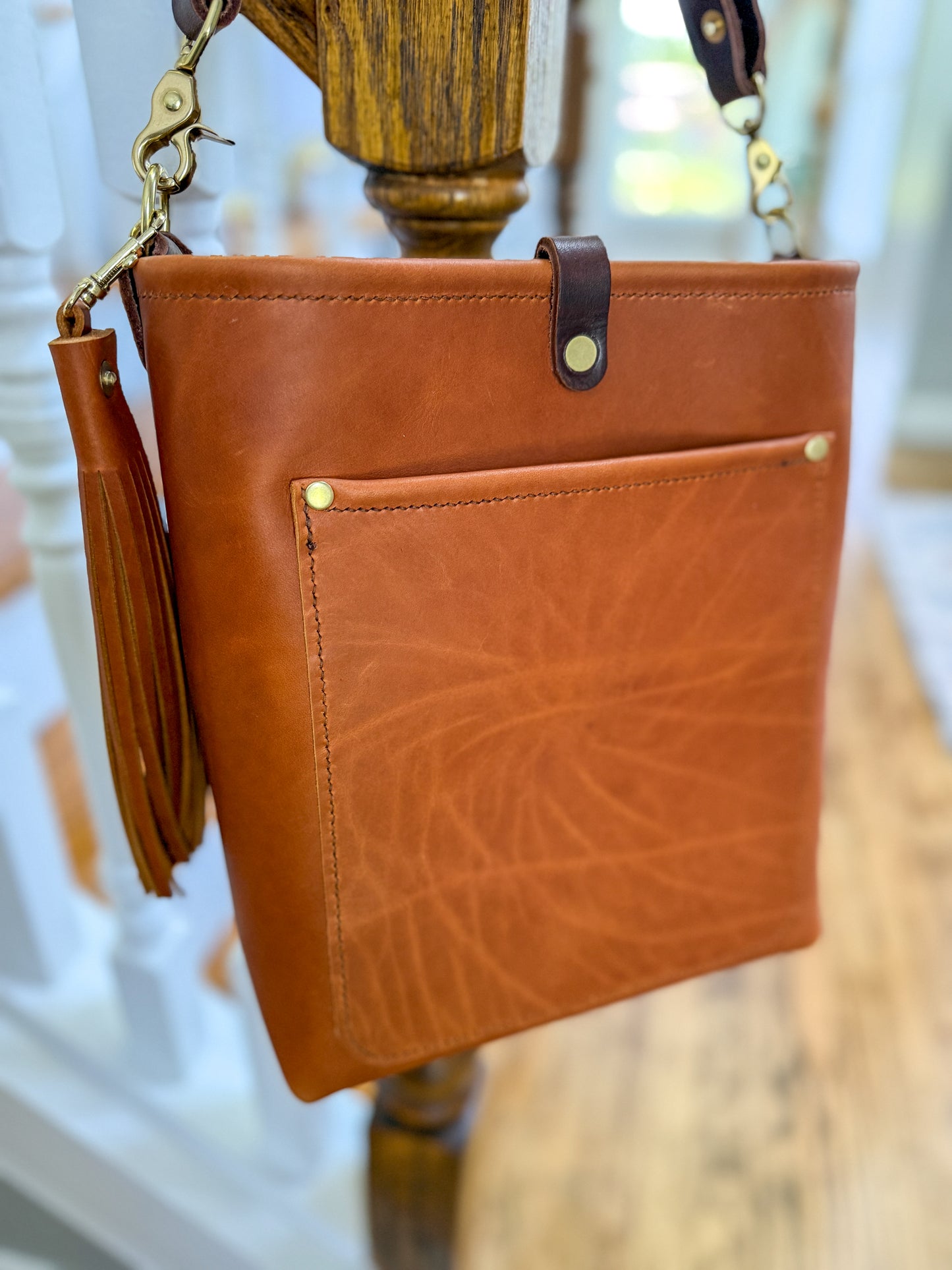 Bennett Bucket in Tawny Full Grain Leather