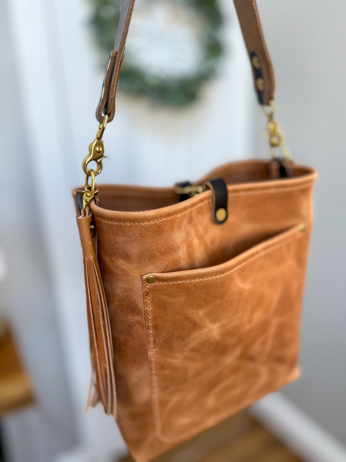 Bennett Bucket in Light Natural Derby Horween