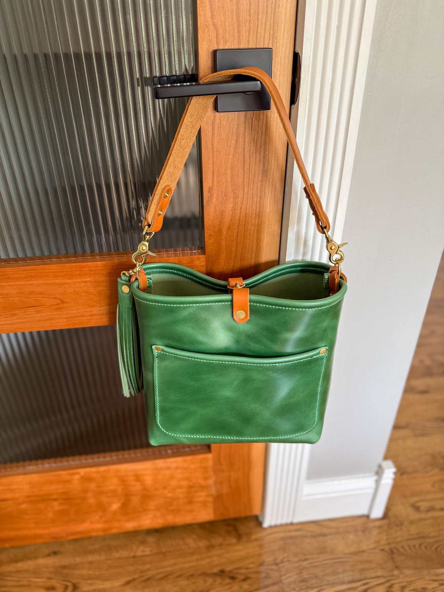 Bennett “shorty” Bucket in Shamrock Green Full Grain Leather