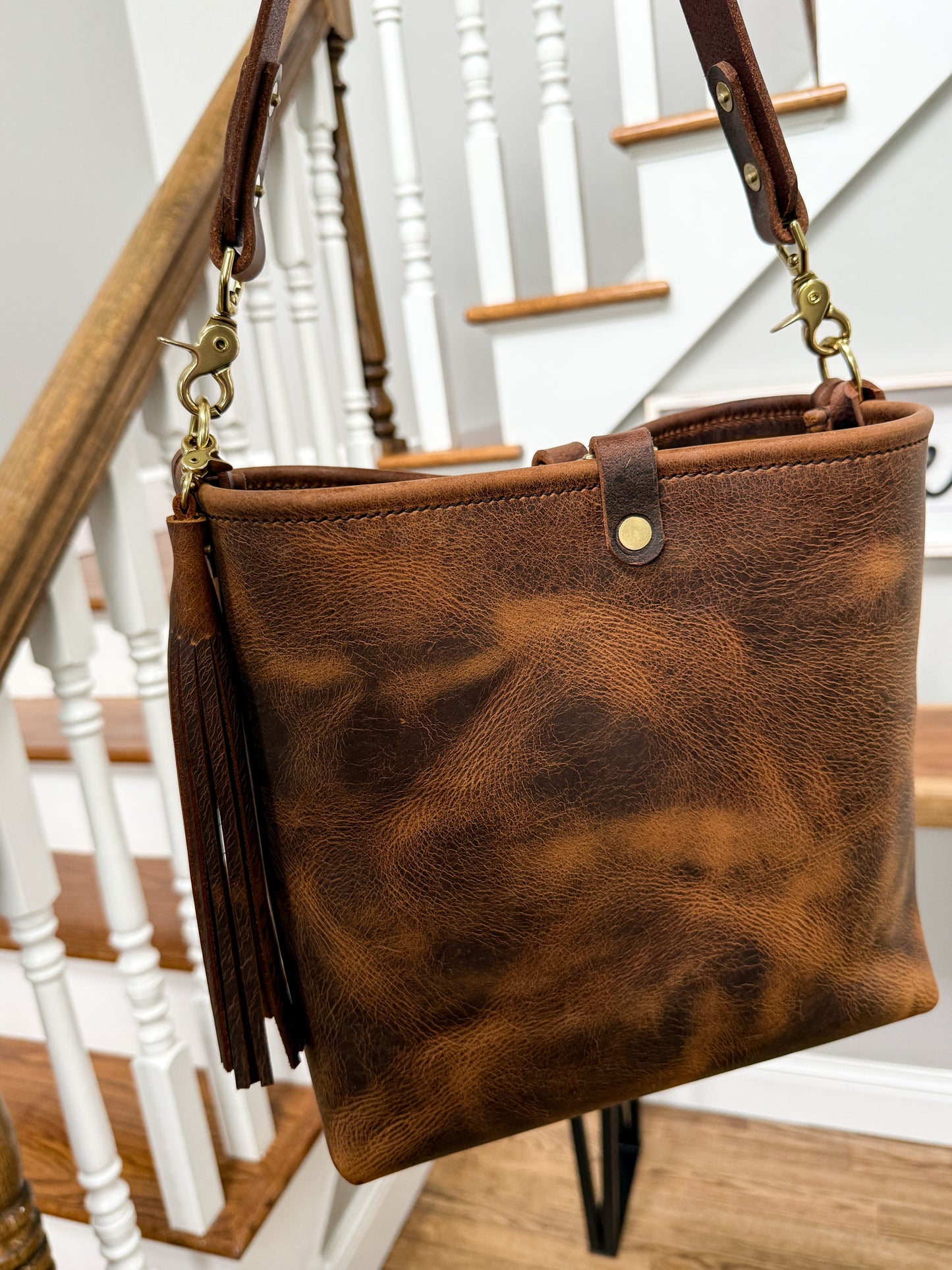 Hobo Bucket in Old Soul Full Grain Leather