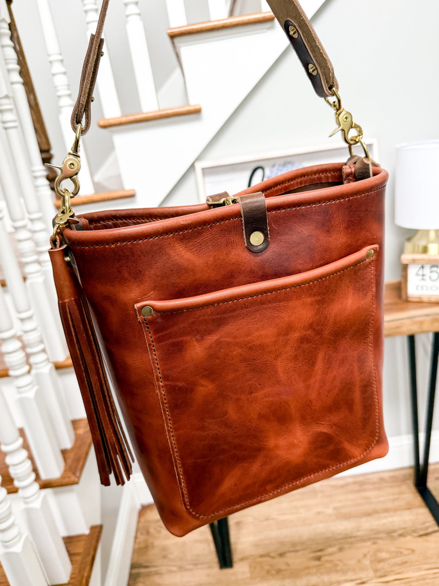 Bennett Bucket in Horween English Tan Derby