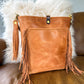 Western Bennett Bucket in Horween Natural Derby w/fringe