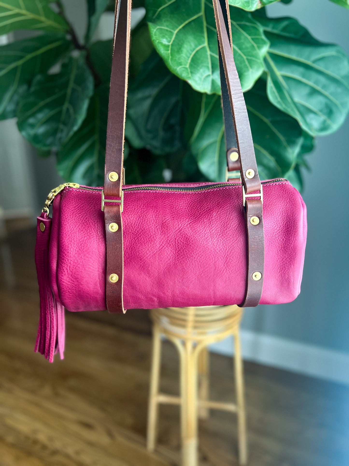 Bren Barrel in Vachetta Lilac